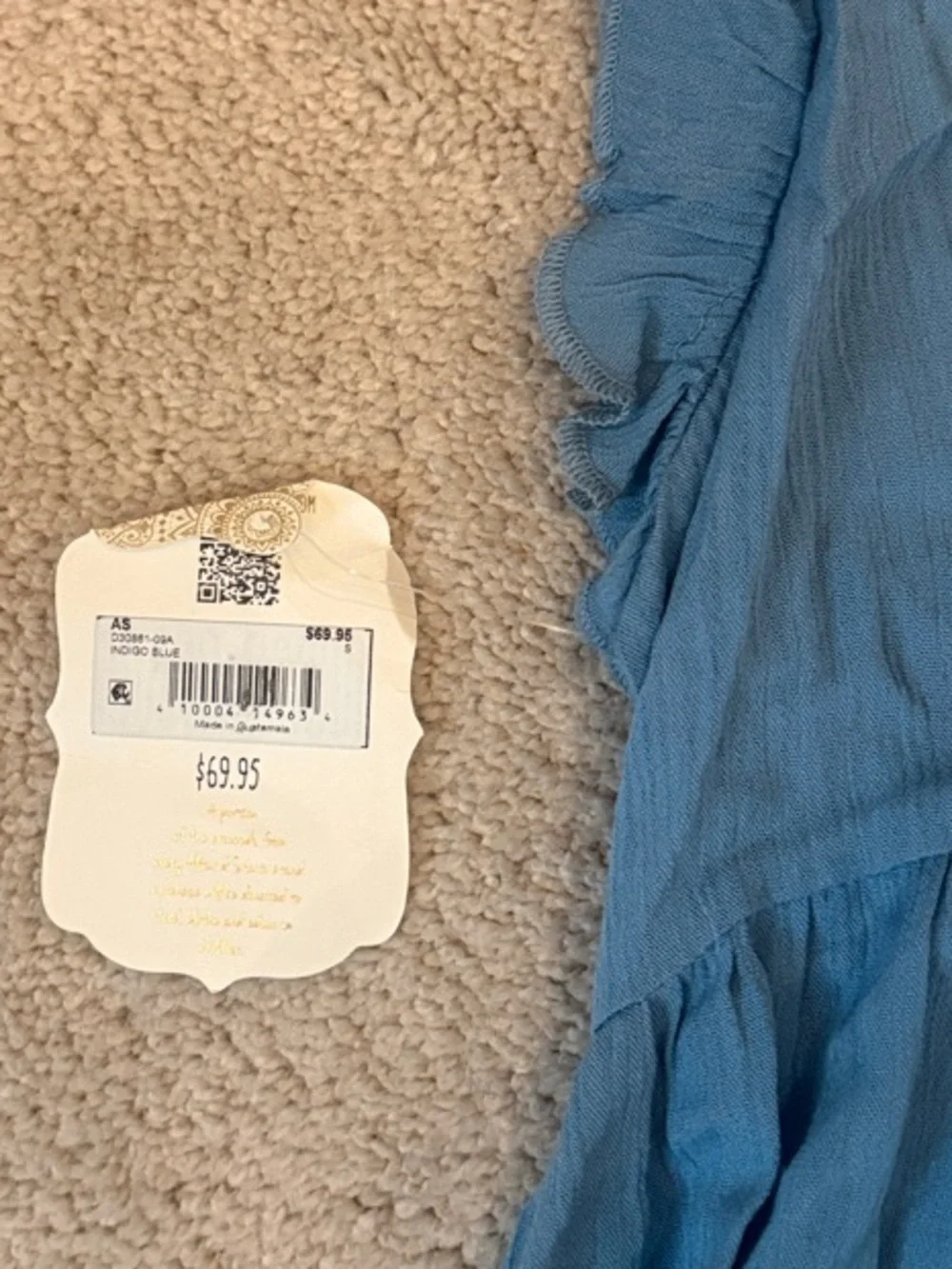 Altar'd State Blue Ruffle-Trim Mini Dress - Picture 3 of 3